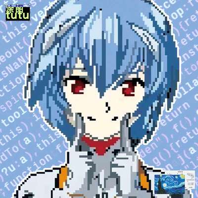 新世纪福音战士EVA动漫车贴绫波丽像素风车身装饰贴汽车贴纸