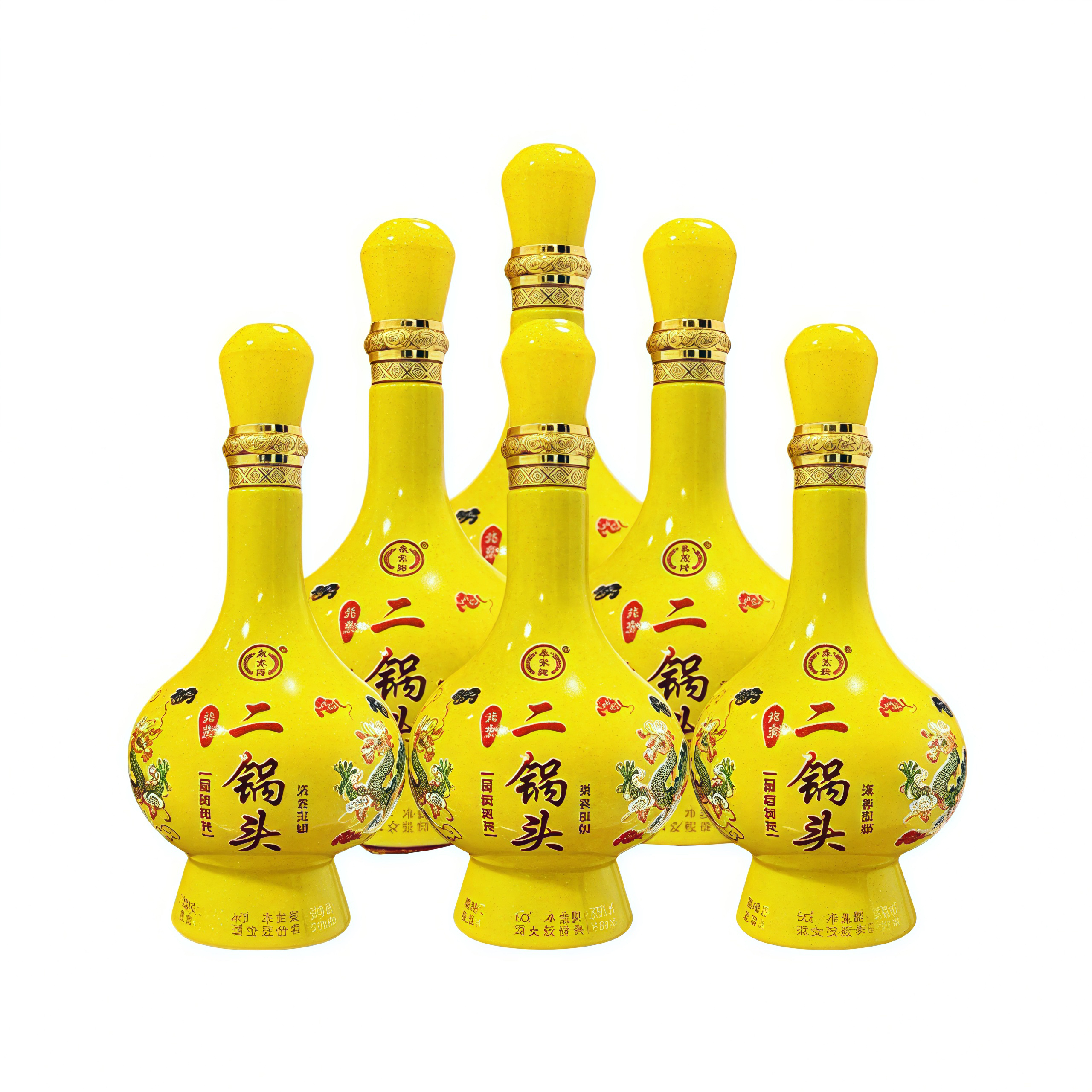 永丰牌北京二锅头金樽黄龙清香型白酒42度500ml*六瓶整箱装有礼袋