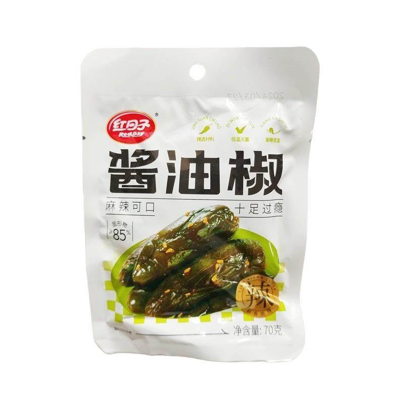 红日子酱油椒即食麻辣可口传统腌制70多种口味可选