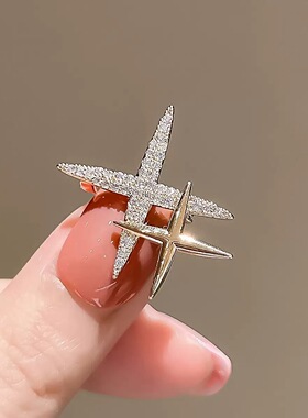 简约高级感精致胸花高档小众别针【香槟色星星胸针】XZ-133