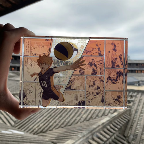排球少年同人周边日向翔阳影山飞雄西谷夕月岛萤系列亚克力砖立牌