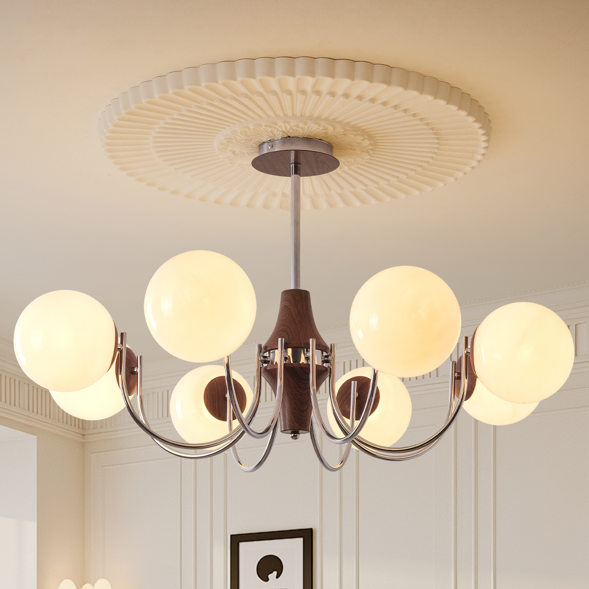 法式中古法式客厅吊灯包豪斯复古魔豆高级感餐厅设计师vintage灯