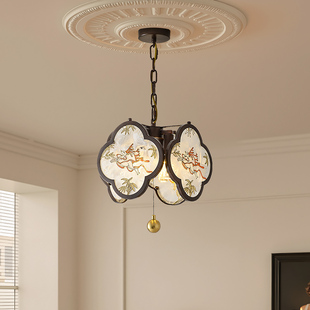 灯提督新款美式复古餐厅灯吧台咖啡厅吊灯卧室床头宋代美学小吊灯
