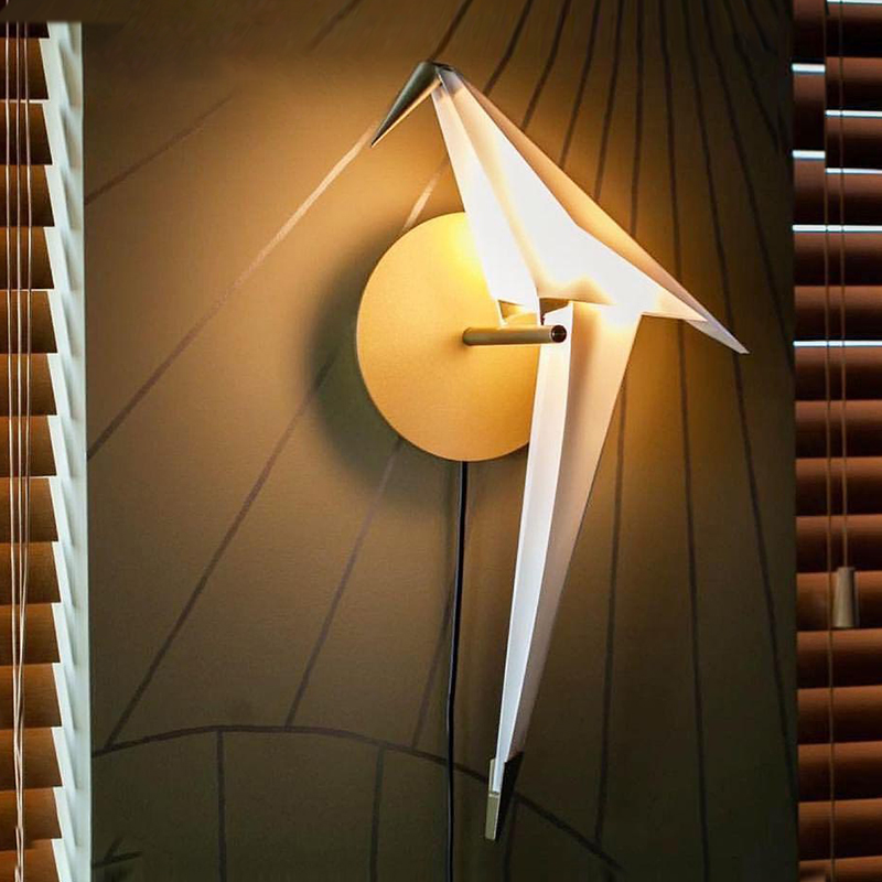 后现代轻奢壁灯创意个性小鸟客厅背景墙过道简约北欧卧室床头灯具