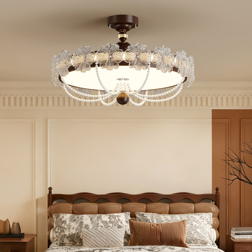 法式复古花朵水晶吊灯