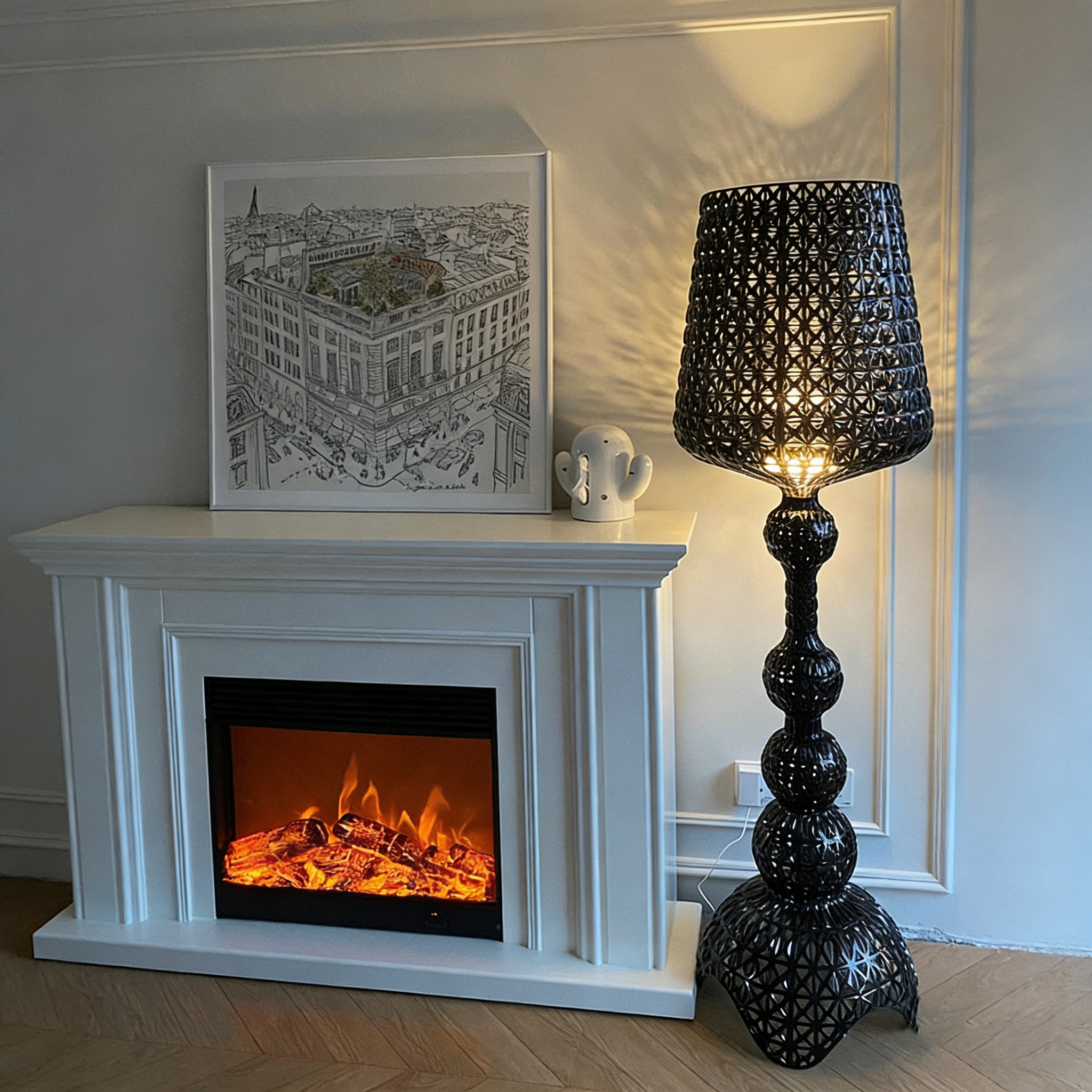 意大利设计师客厅落地灯创意样板房卧室网红kertell蕾丝酒杯台灯