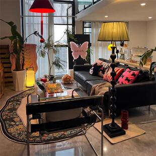 法式复古落地灯客厅沙发2024新款高级感中古侘寂风卧室装饰氛围灯