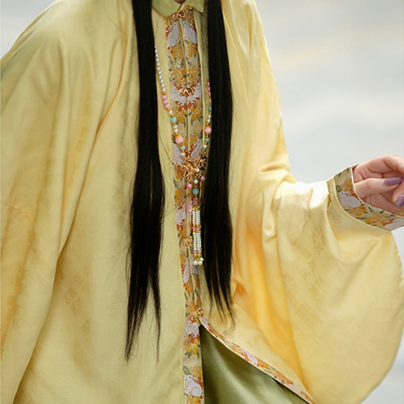 无衣饮羽【玉桂秋】天丝竖领对襟琵琶袖眉子仿妆花马面明制汉服秋