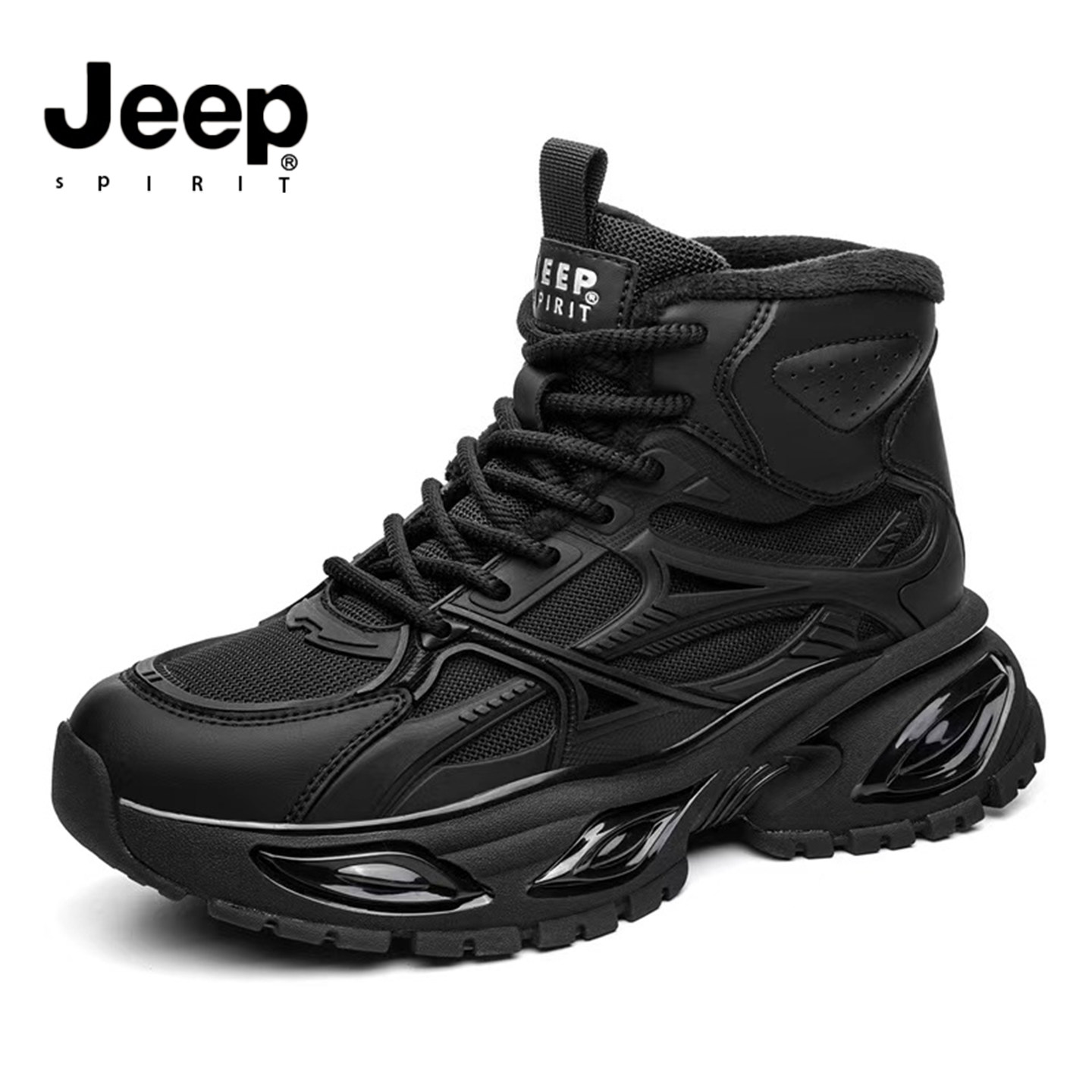 jeep吉普男鞋冬季加绒保暖棉鞋