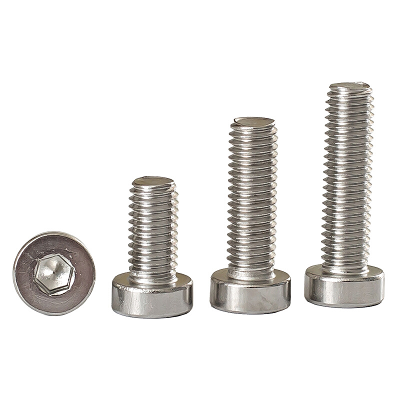 。304不锈钢薄头内六角螺丝矮头圆柱头螺栓内六方螺钉 M3M4M5M6M8