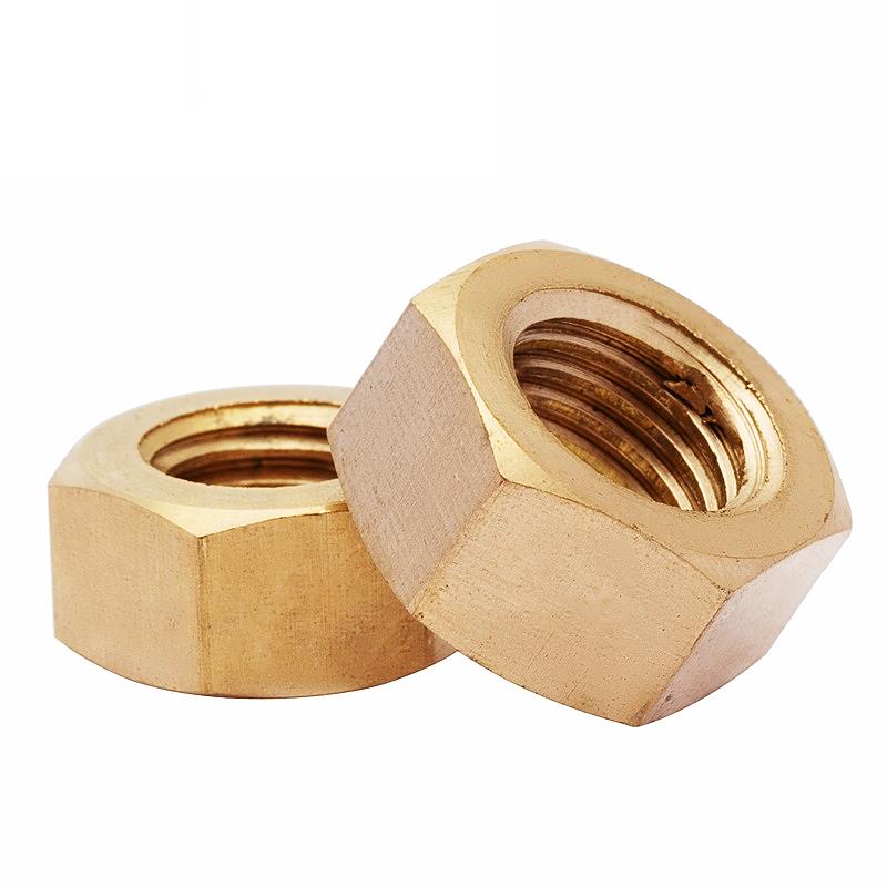 整斤铜螺母铜六角螺母铜六角螺帽螺母M2M3M4M5M6M8M10M12M16-M24