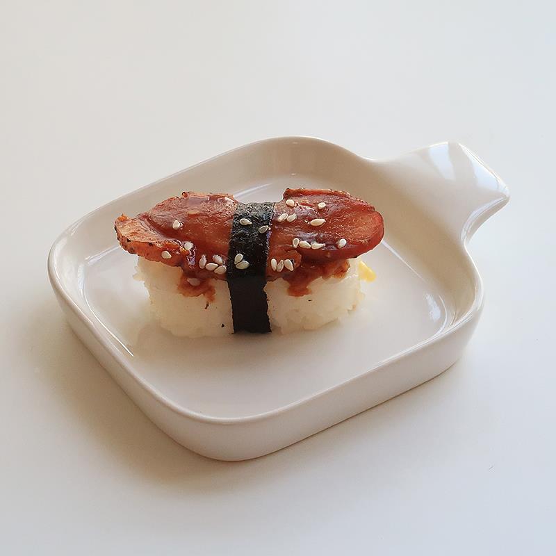 岩井成器 日式ins风方形陶瓷寿司碟 餐厅家用小泡菜盘芥末酱汁碟