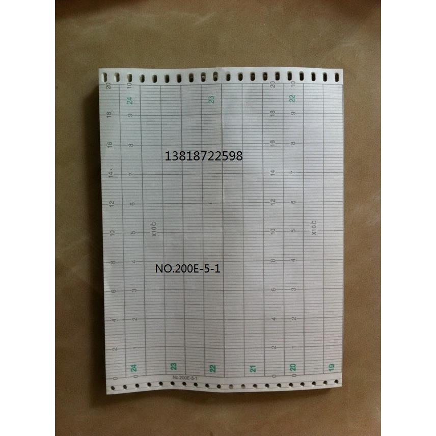 记录纸 长方形记录纸 型号200E-5-1 长*宽200*75 X10&deg;C 一盒3本