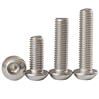 。M3M4M5M6M8M10 316不锈钢盘头内六角螺丝/半圆头螺钉伞头螺栓73