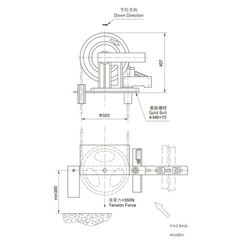 。XS1 XS2 XS3 河北东方限速器 适用富达蒂森富士达通力电梯配件