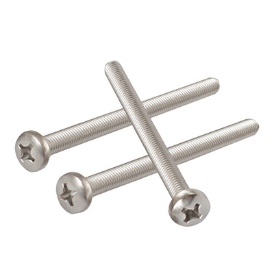 。304不锈钢加长特长螺钉圆头十字螺丝平弹母套装M3M4M5*110 200