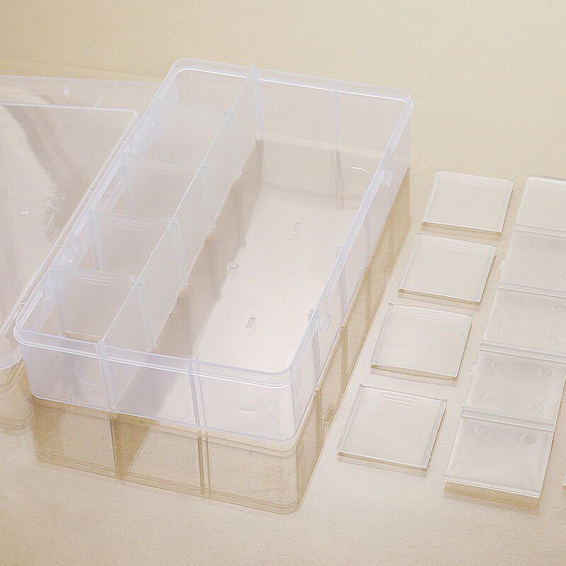 。零件盒子透明工具分类箱电子元器件小收纳盒可拆组合式螺丝盒子