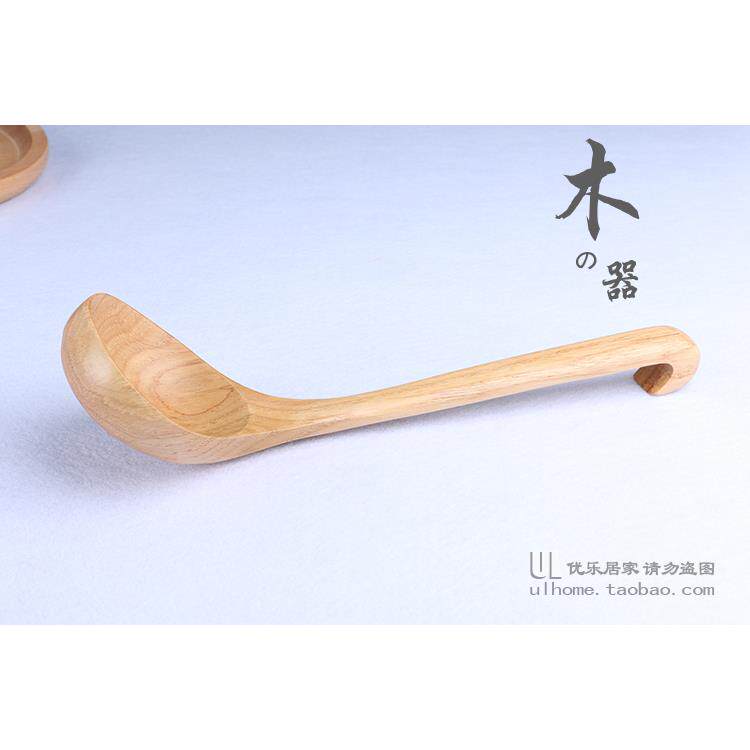 火锅勺子 汤匙 天然原木环保汤勺 木质厨具烹饪木勺 长柄粥勺餐具