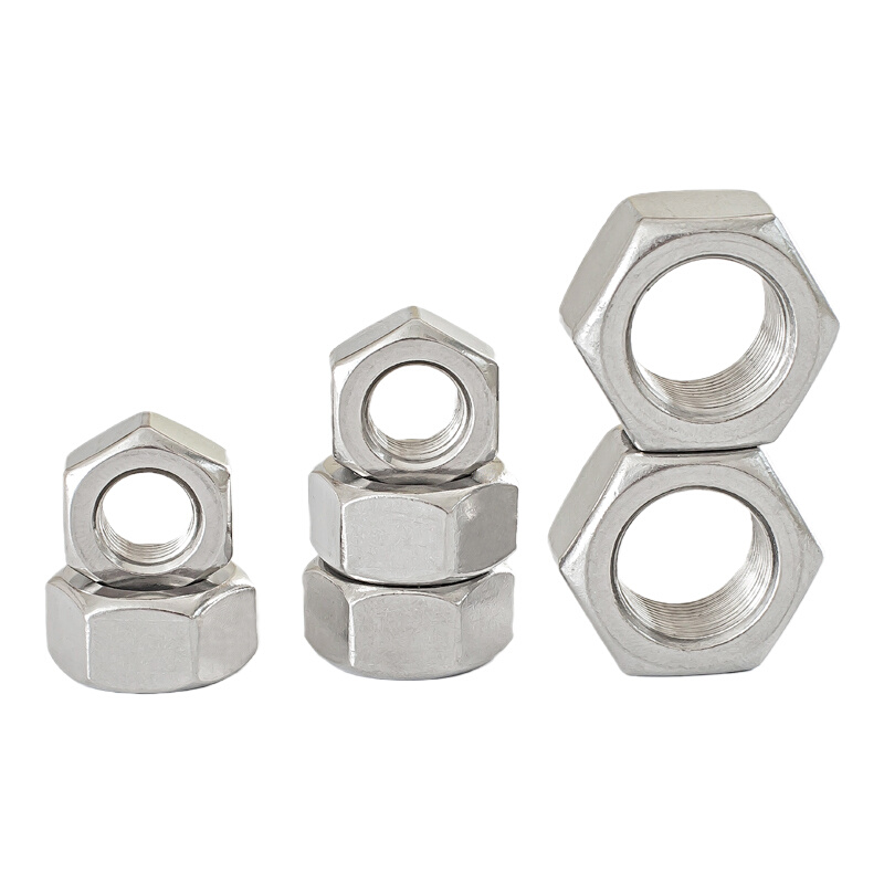 。304不锈钢六角细牙螺母细扣螺丝帽M5M6M8M10M12M14M16M18M20M24