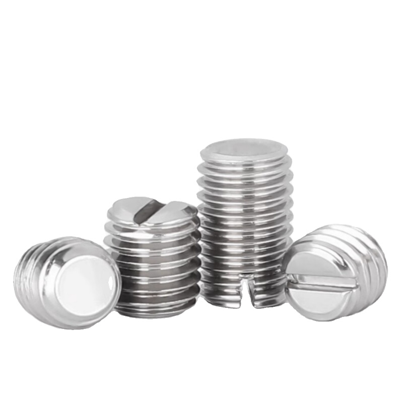 。304不锈钢一字平端紧定螺钉M2M2.5M3M4M5M6M8M10开槽无头机米螺