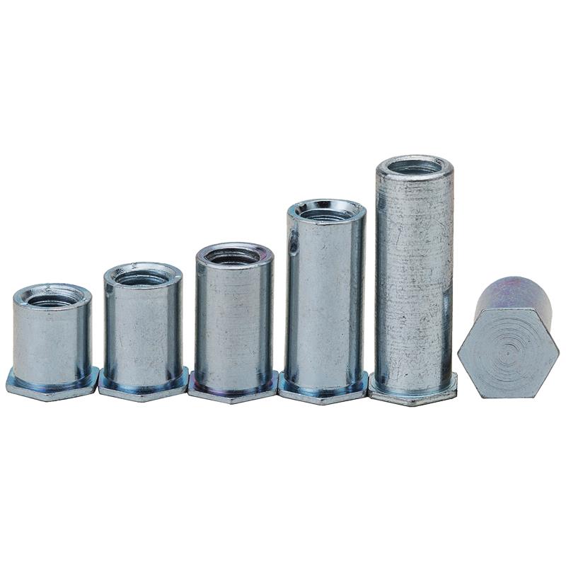 镀蓝白锌盲孔压铆螺柱压铆件BSO-3.5M3M4M5M6外径5.4/7.2负