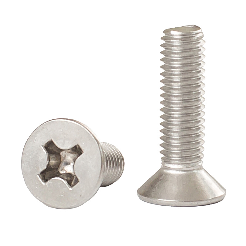 。M1M1.2M1.4M1.6M2mm304不锈钢十字平头螺丝沉头螺钉小形微型机