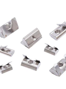 铝型材弹片螺母T型滑块钢珠弹性欧标国标20M56M8螺母块40锤头船型