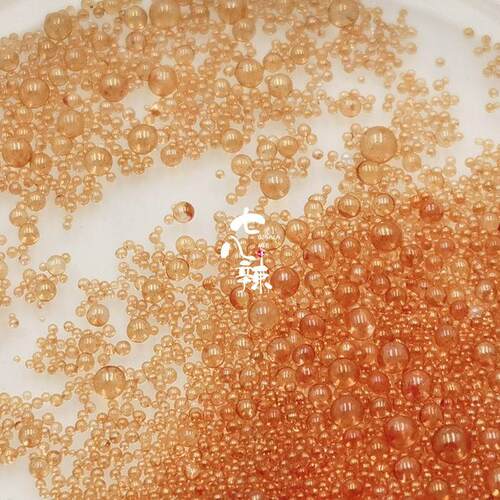 幻彩气泡玻璃无孔小圆珠热缩片水滴手工diy水晶UV滴胶填充封入物