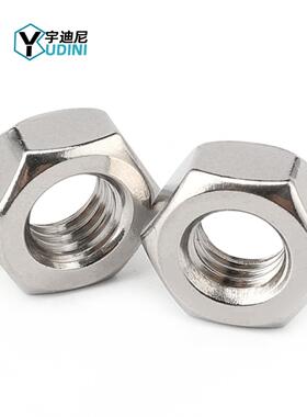 袋装六角螺母304不锈钢粗牙六角螺帽螺丝母M1M2M3M4M5M6M8M10-M64