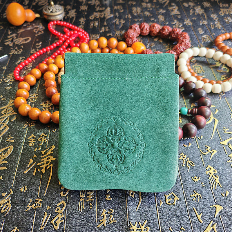 翻毛二层皮星月紫檀菩提金刚收纳袋文玩手串收纳袋手账爱好者推荐