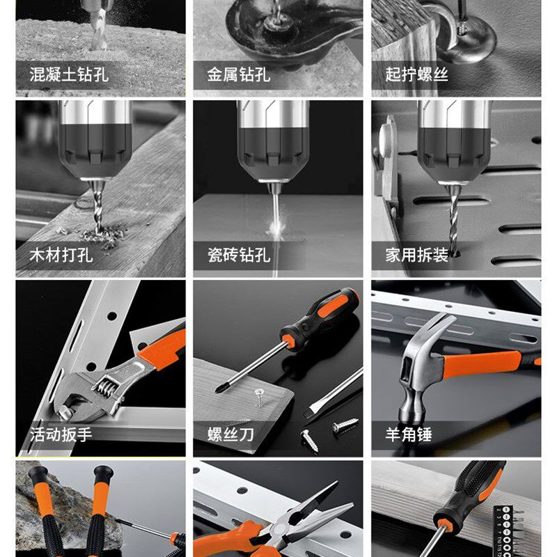 工具箱日常家用套装多功能五金工具大全电工家庭维修车载能