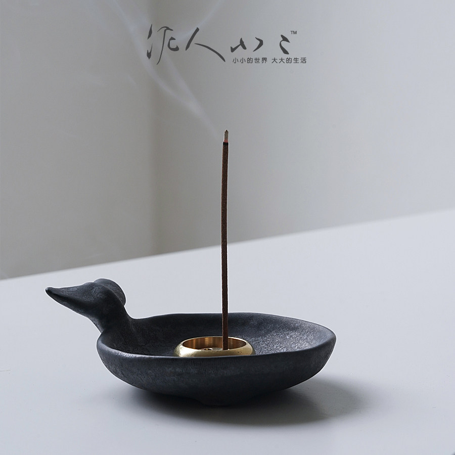 鲸鱼烛台烛托陶瓷香插香座杯垫茶托杯托小托盘酱料碟子茶道配件