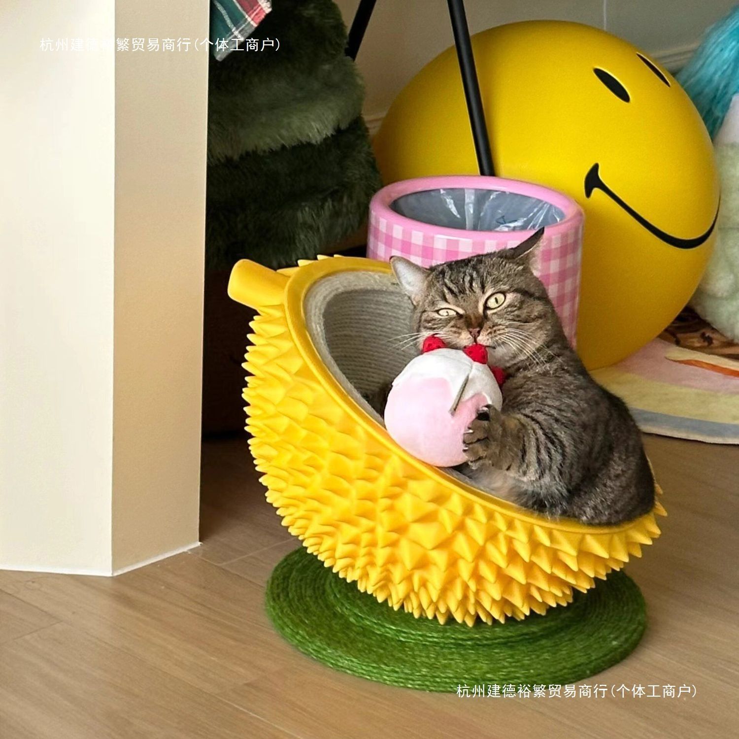 榴莲剑麻猫窝超耐磨猫抓板猫咪蹭痒四季通用高颜值宠物玩具放心购