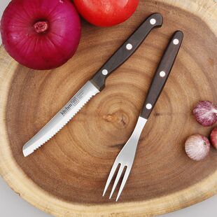 不锈钢西餐餐具刀叉家用锯齿牛排刀叉加长切蛋糕餐盘刀套装