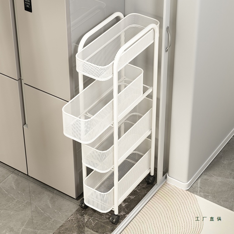 厨房夹缝落地小推车收纳置物架超窄冰箱15公分18cm宽缝隙收纳架子