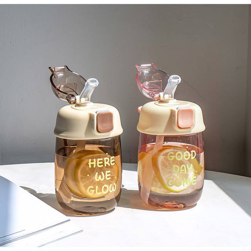 夏季带吸管水杯高颜值女生杯子女新款软管可爱少女塑料小众