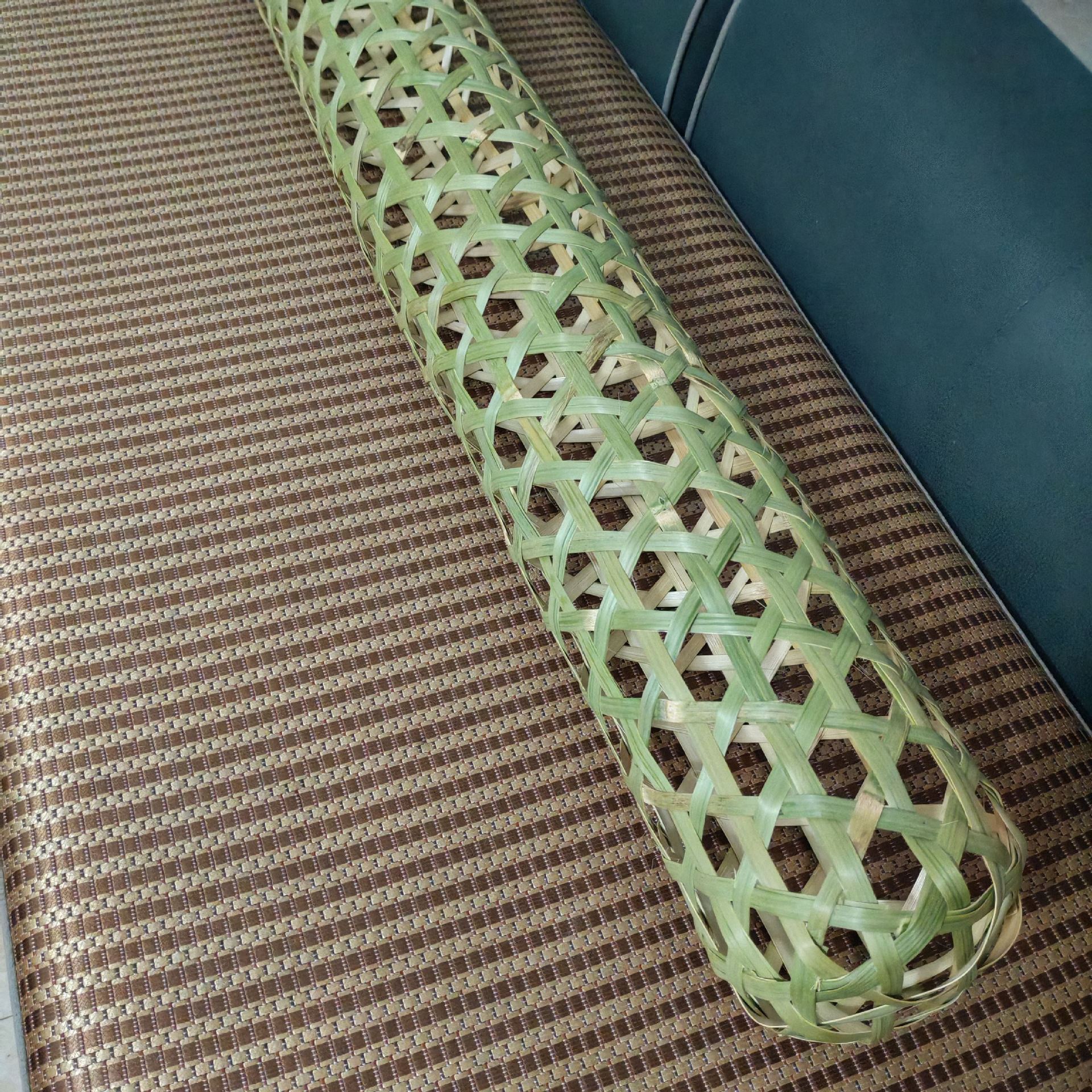 竹编竹枕竹夫人抱枕清凉竹抱枕夏季凉爽床上用品灵山竹编绢花