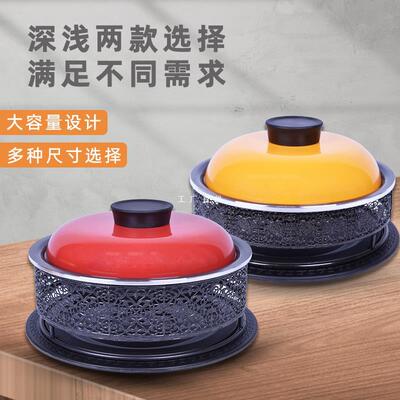 商用铝合金剁椒鱼头锅特色酒精炉家用不沾海鲜盘小火锅干锅锅