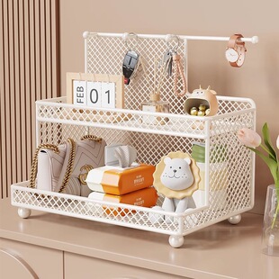 玄关放钥匙收纳架入户门口鞋柜上创意桌面装饰摆件置物架饰品挂盒