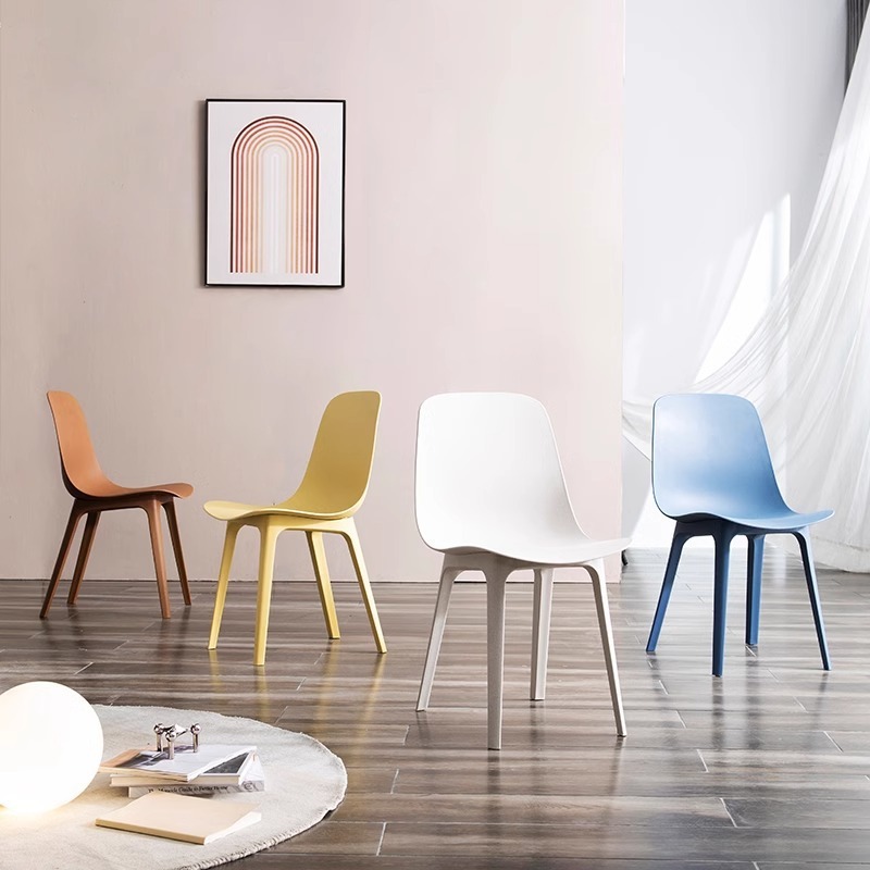 塑料餐椅简约成人加厚靠背家用餐桌椅子设计师休闲餐厅凳一件