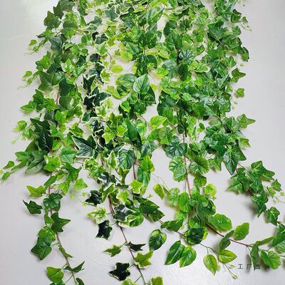 仿真常春藤爬山虎假树叶绿藤蔓塑料花藤水管道遮挡空调绿提叶壁挂