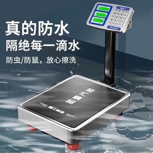 防水充电精准落地式 家用电子称100kg磅耐摔电子秤商用台秤300公斤