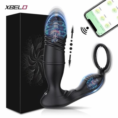 Male Thrusting Prostate Massager Bluetooth APP Vibrator Men