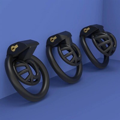 2022 New Innie Male Chastity Device with 4 Penis Ring ,Cherr