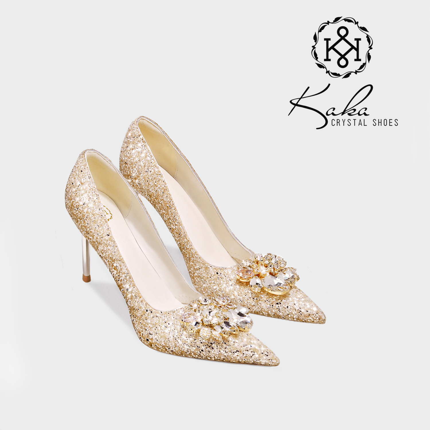 KAKA原创2025新款水晶婚鞋