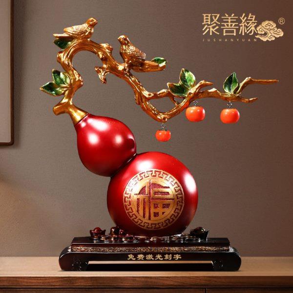 福禄兴旺葫芦摆件招财中式客厅玄关酒柜装饰品创意乔迁搬新家礼物