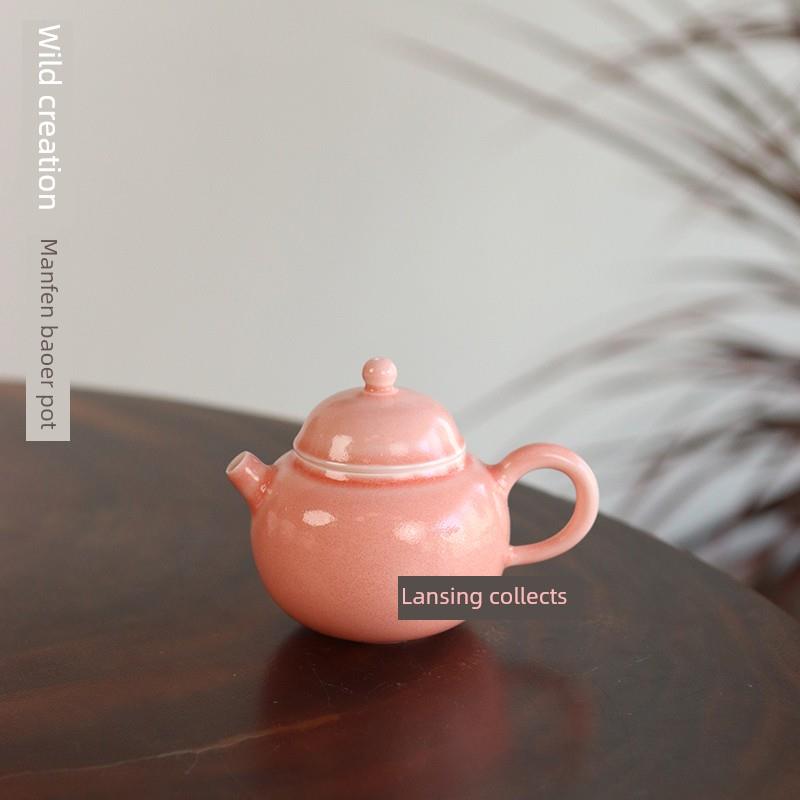 景德镇手工陶瓷功夫茶具轮珠少女心茶壶轴承