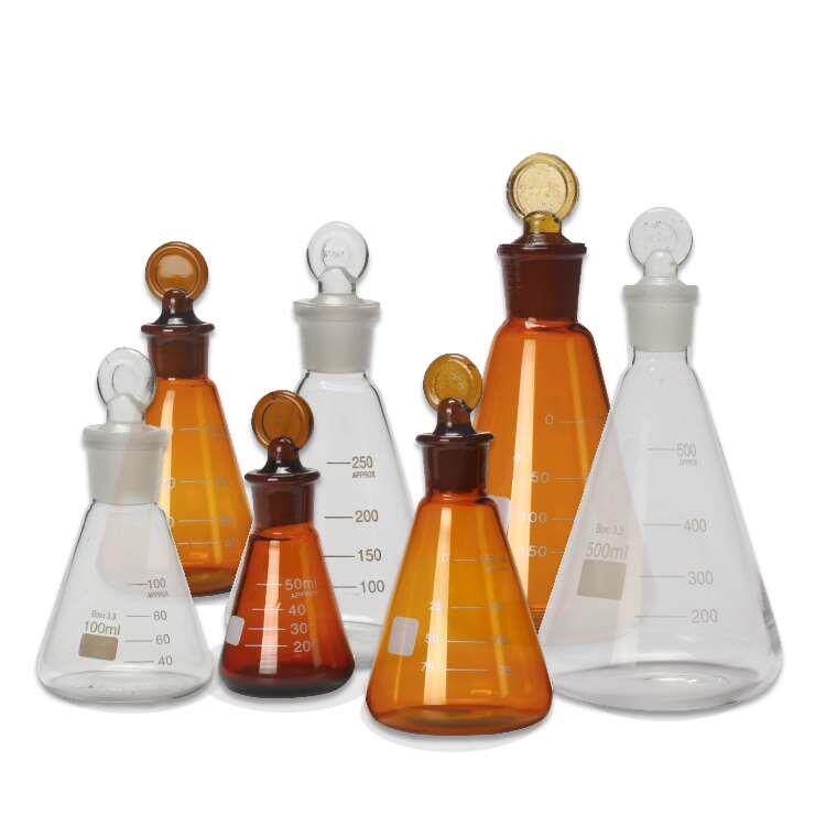 棕色白色碘量瓶具塞三角烧瓶50/100/150/200/250/500/1000ml