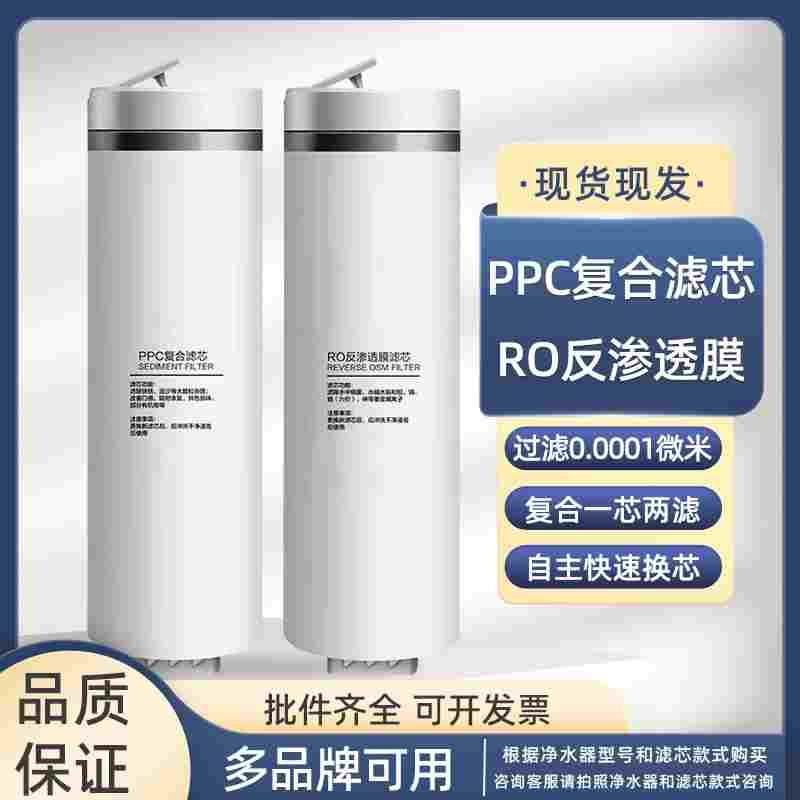 抽拉式PPC复合滤芯600G800反渗透RO膜一体化复合滤芯推拉卡口滤芯