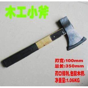正品碳钢锻打斧头/木柄加固木工斧/采伐斧木工专用斧头